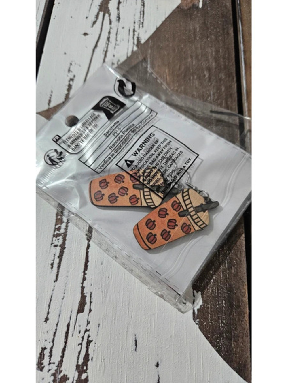 NEW Earings, fall, pumpkin, coffee